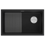 Мойка LUMI-PRO 74 UNI, IT-GRANIT, LU-PRO 74-BLM, черный, 740х450, Paulmark
