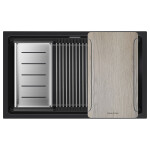 Мойка LUMI-MULTI SINK 74 UNI, IT-GRANIT, LU-MULTI 74-BLM, черный, 740х450, Paulmark