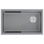 Мойка LUMI-PRO 74 UNI, IT-GRANIT, LU-PRO 74-GRM, серый металлик, 740х450, Paulmark