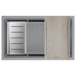 Мойка LUMI-MULTI SINK 74 UNI, IT-GRANIT, LU-MULTI 74-GRM, серый металлик, 740х450, Paulmark