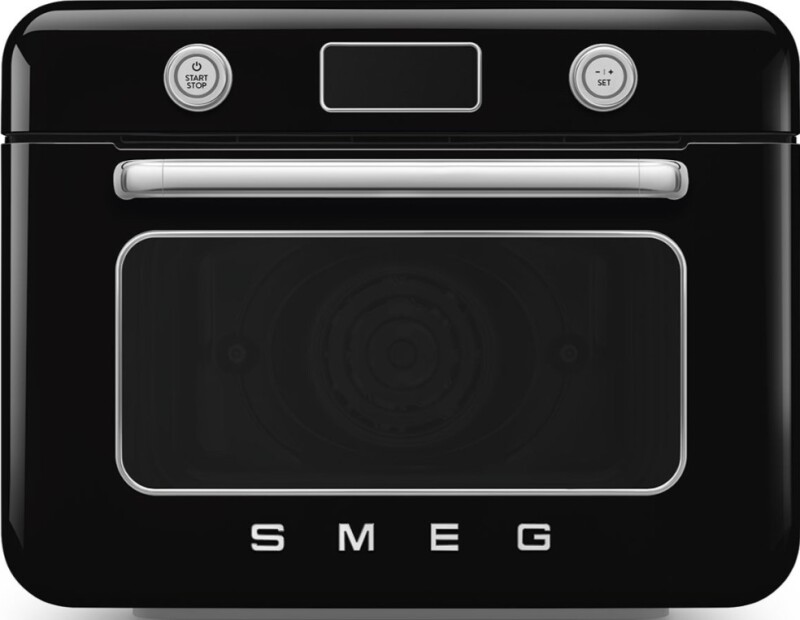 Мини печь с паром и функцией "Аэрогриль" SMEG COF01BLEU , 10 функций, цвет черный