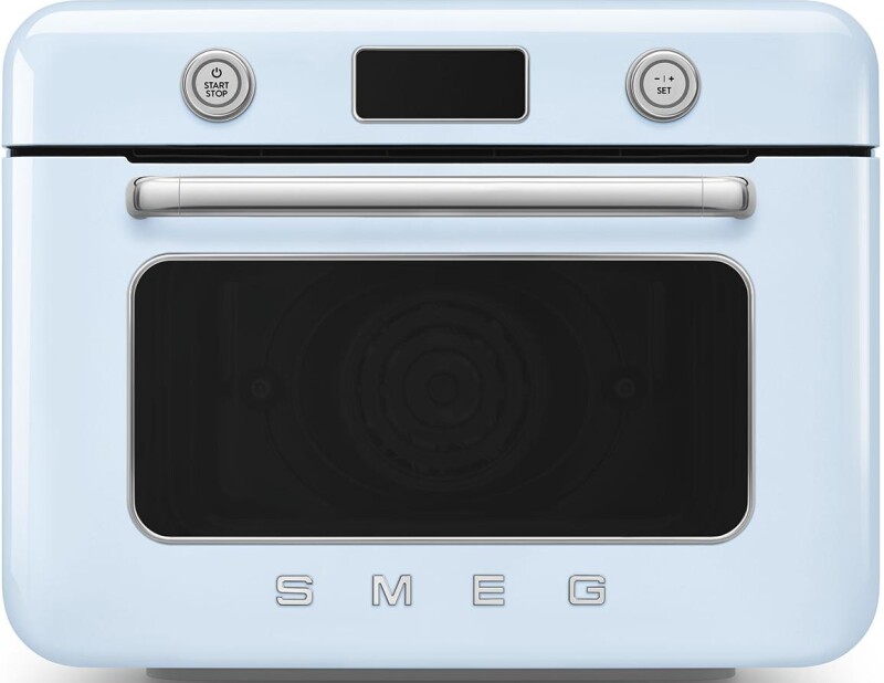 Мини печь с паром и функцией "Аэрогриль" SMEG COF01PBEU , 10 функций, цвет пастельный голубой