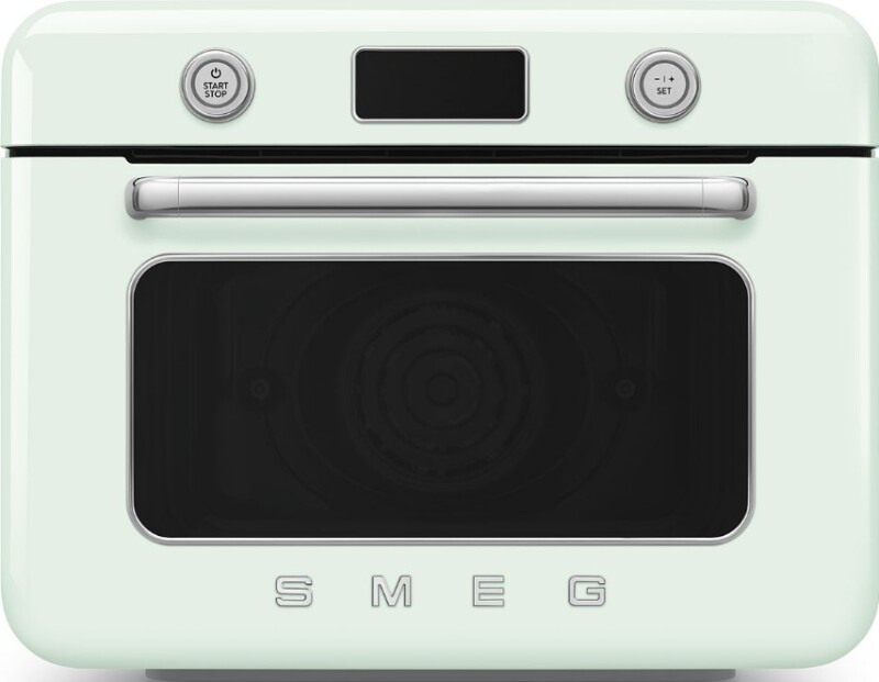 Мини печь с паром и функцией "Аэрогриль" SMEG COF01PGEU, 10 функций, цвет пастельный зеленый