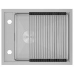 Мойка нерж. сталь SHELF 58 UNI, PM725846-BS, брашированная нерж.сталь, 580х460мм, Paulmark