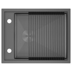 Мойка DEFINI 60, ULTRAGRANIT, PM836051-BLM, BLACK, 600х510 мм, Paulmark