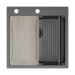 Мойка нерж. сталь KRONER-MULTI SINK 51, PM685151-BS, брашированная сталь, 510х510мм, Paulmark