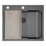 Мойка нерж. сталь KRONER-MULTI SINK 75, PM687551-BG, брашированное золото, 750х510мм, Paulmark
