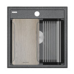 Мойка STEPIA-MULTI SINK 50, IT-GRANIT, PM185051-GRM, серый металлик, 500х510, Paulmark