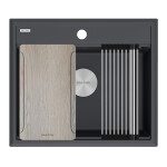 Мойка STEPIA-MULTI SINK 60, IT-GRANIT, PM185951-BLM, черный, 590х510, Paulmark