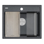 Мойка STEPIA-MULTI SINK 60, IT-GRANIT, PM185951-BLM, черный, 590х510, Paulmark