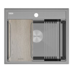 Мойка STEPIA-MULTI SINK 60, IT-GRANIT, PM185951-GRM, серый металлик, 590х510, Paulmark