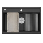 Мойка STEPIA-MULTI SINK 80, IT-GRANIT, PM187551-BLM, черный, 750х510, Paulmark