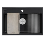 Мойка STEPIA-MULTI SINK 80, IT-GRANIT, PM187551-BLM, черный, 750х510, Paulmark