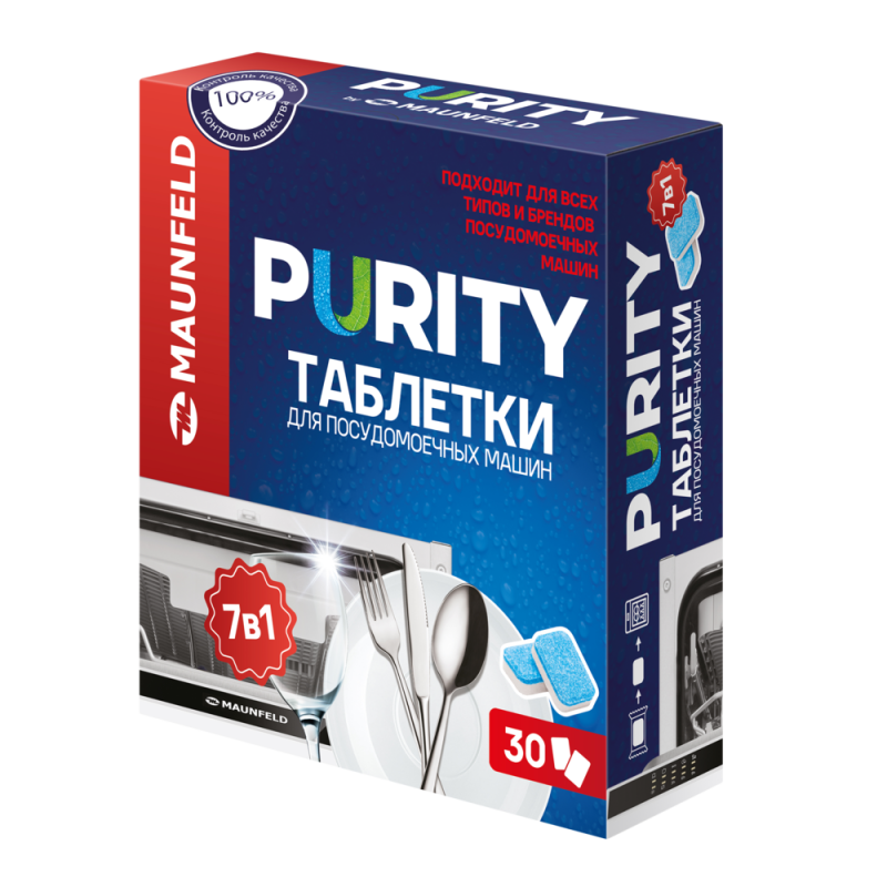 Таблетки для посудомоечных машин MAUNFELD Purity all in 1 MDT30PH (30 шт.)