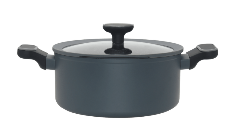 Кастрюля MAUNFELD FRIDA MCS29FA02DG из кованого алюминия со стеклянной крышкой, 20 см, 2,9 л.