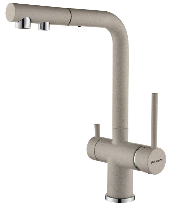 Смеситель PAULMARK SERPENTINE, бежевый, Se213222-BE