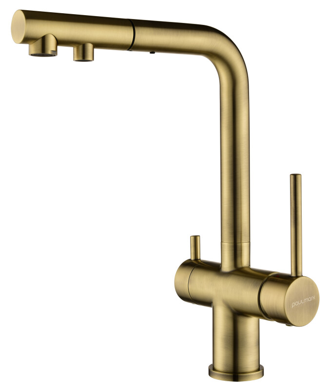 Смеситель PAULMARK SERPENTINE, бронза, Se213222-BR