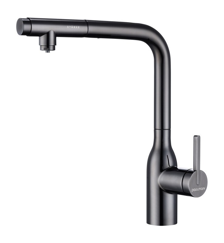 Смеситель PAULMARK VIPER, глянцевый черный, Vi213105-GB