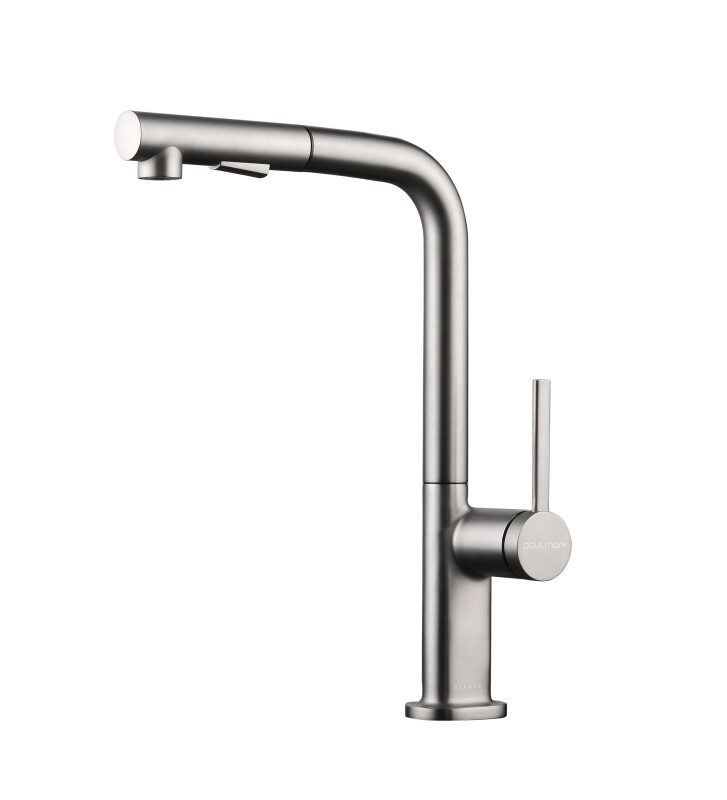Смеситель PAULMARK NEO, брашированная сталь, Ne214419-BS