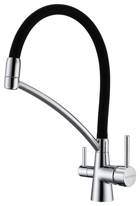 Смеситель PAULMARK SIEGEN, хром/,черный, Si213111-CR