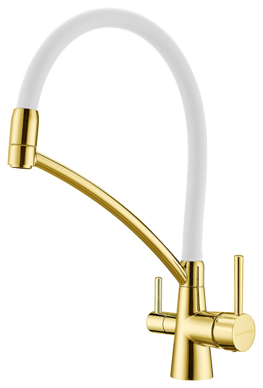 Смеситель PAULMARK SIEGEN, золото/белый, Si213111-GW
