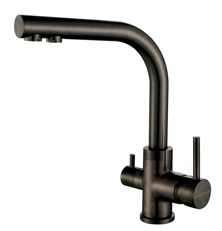 Смеситель PAULMARK ESSEN, PVD, вороненая сталь, Es213011-GM