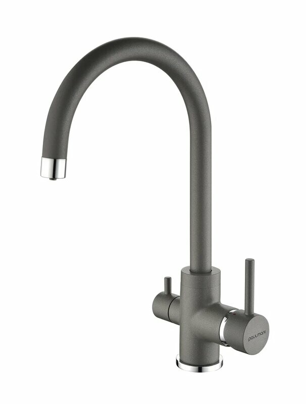 Смеситель PAULMARK ESSEN, серый металлик, Es213211-GRM