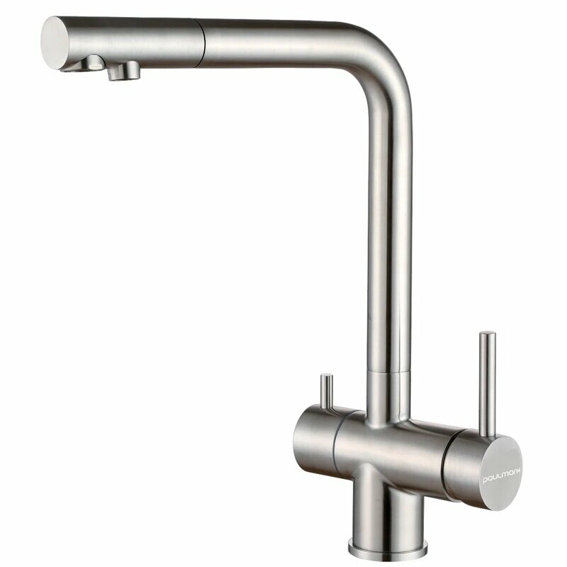 Смеситель PAULMARK SKALEN, брашированная сталь, Sk213020-BS