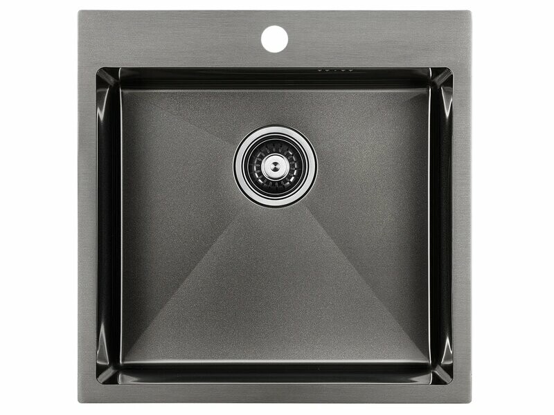 Мойка PAULMARK KRONER, PM215151-GM, вороненая сталь