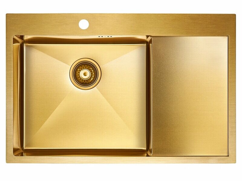 Мойка PAULMARK ATLAN L, PM217851-BGL, брашированное золото, левая