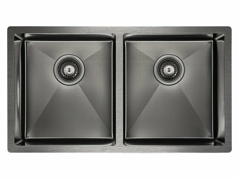 Мойка PAULMARK TWIN, PM237844-GM, вороненая сталь