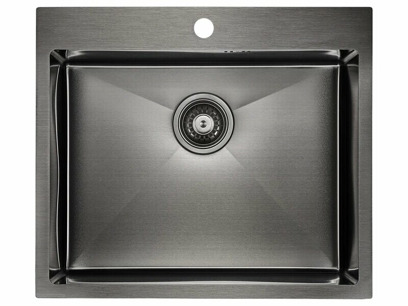 Мойка PAULMARK BRIM, PM215951-GM, вороненая сталь