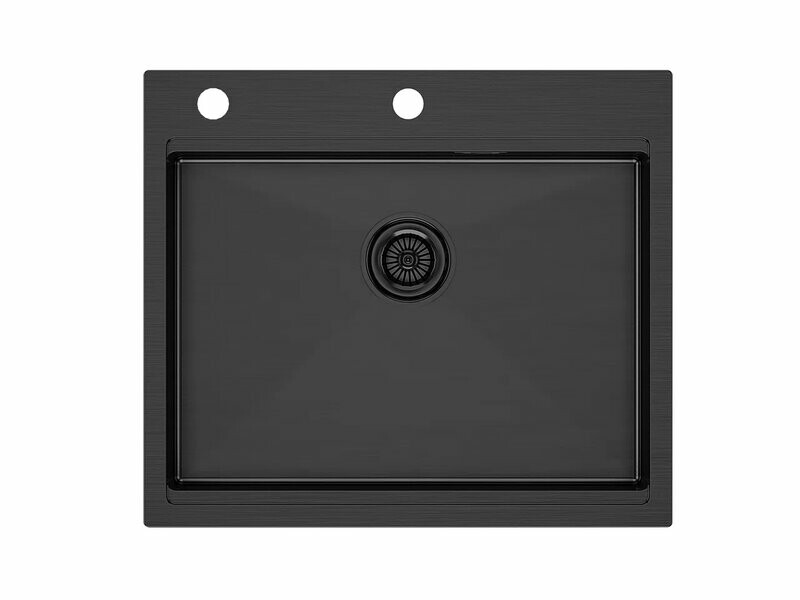 Мойка PAULMARK BRIM-PRO, PM705951-GM, вороненая сталь