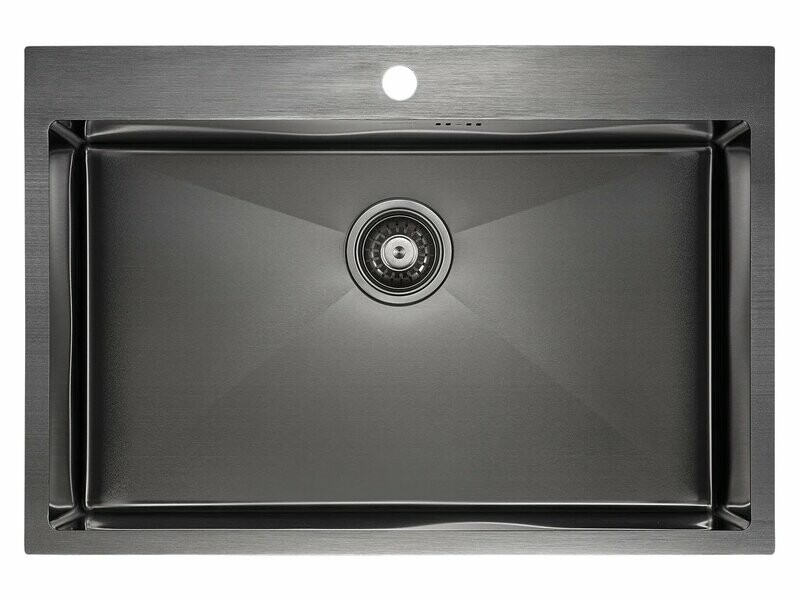Мойка PAULMARK VAST, PM217551-GM, вороненая сталь