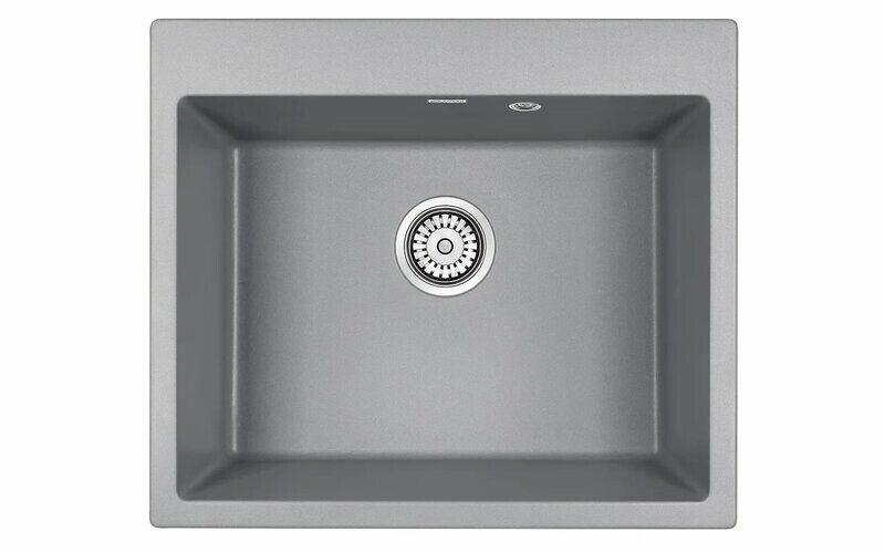 Мойка кварцевая KANTE, PM106052-GRM, серый металлик, 600х520 мм, Paulmark