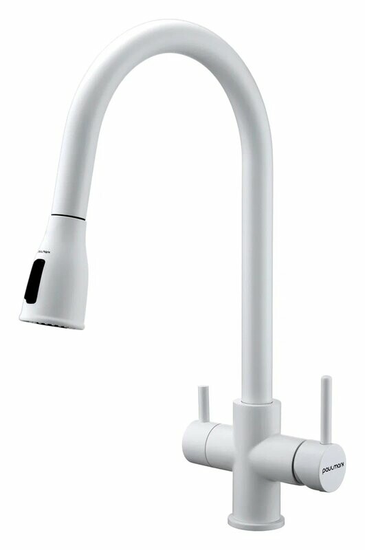 Смеситель PAULMARK LANGE, белый матовый, La214212-WH