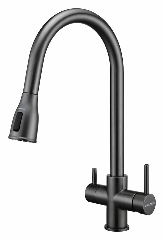 Смеситель PAULMARK LANGE, вороненая сталь, La214212-GM