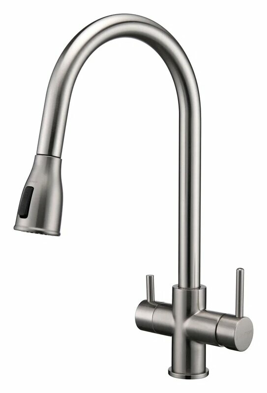 Смеситель PAULMARK LANGE, брашированная сталь, La214212-BS