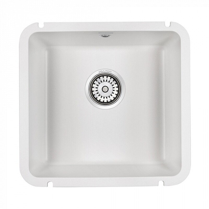 Мойка кварцевая UNTER, PM204543-WH, белый, 455х435, подст. мон. Paulmark