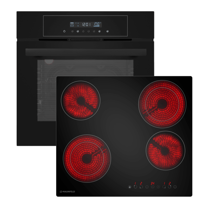 Комплект MAUNFELD BERGEN (Духовой шкаф AEOD6063B, Варочная панель AVCE594D2BK)