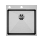 Мойка PAULMARK KRONER-EDGE, PM775151-GM, вороненая сталь, 510х510мм,