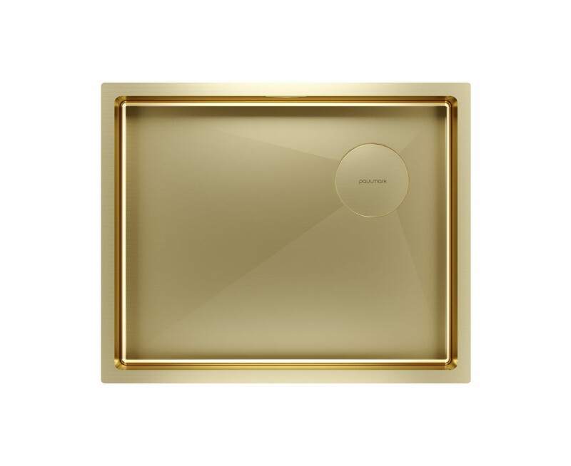Мойка PAULMARK NEXT-SKEW 54 UNI, PM885444-BG, брашированное золото, 540х440мм