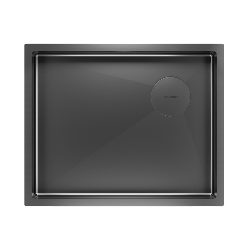 Мойка PAULMARK NEXT-SKEW 54 UNI, PM885444-GM, вороненая сталь,540х440мм