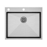 Мойка PAULMARK BRIM-EDGE, PM775951-GM, вороненая сталь, 590х510мм,