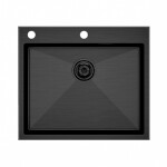 Мойка PAULMARK BRIM-EDGE, PM775951-GM, вороненая сталь, 590х510мм,