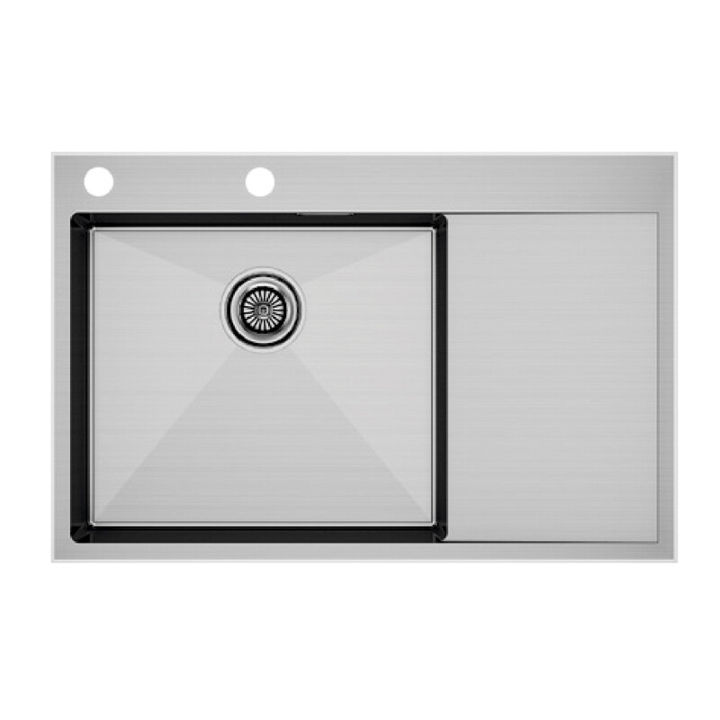 Мойка PAULMARK ATLAN L-EDGE, PM777851-BSL, брашированная нерж. сталь, левая, 780х510мм