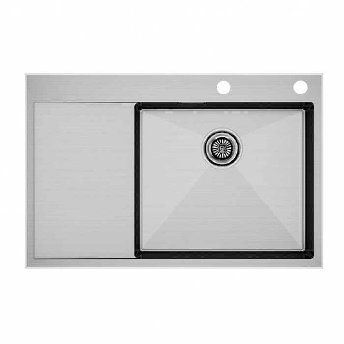 Мойка PAULMARK ATLAN R-EDGE, PM777851-BSR, брашированная нерж. сталь, правая, 780х510мм