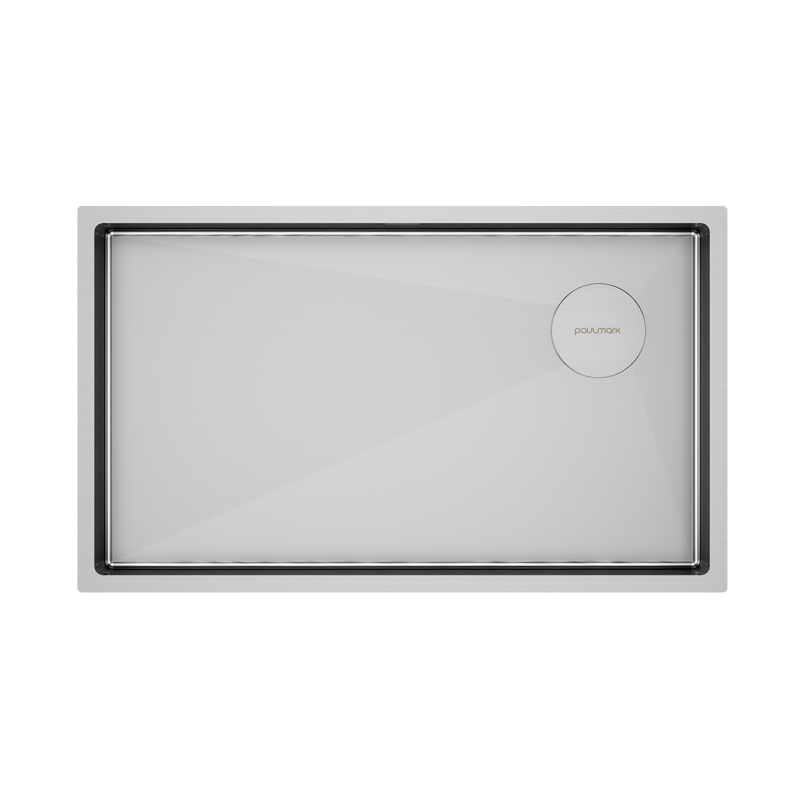 Мойка PAULMARK NEXT-SKEW 74 UNI, PM887444-BS, брашированная нерж.сталь, 740х440мм