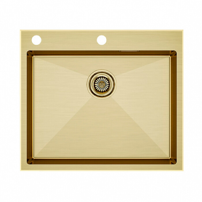 Мойка PAULMARK BRIM-EDGE, PM775951-GMG, брашированное золото, 590х510мм,