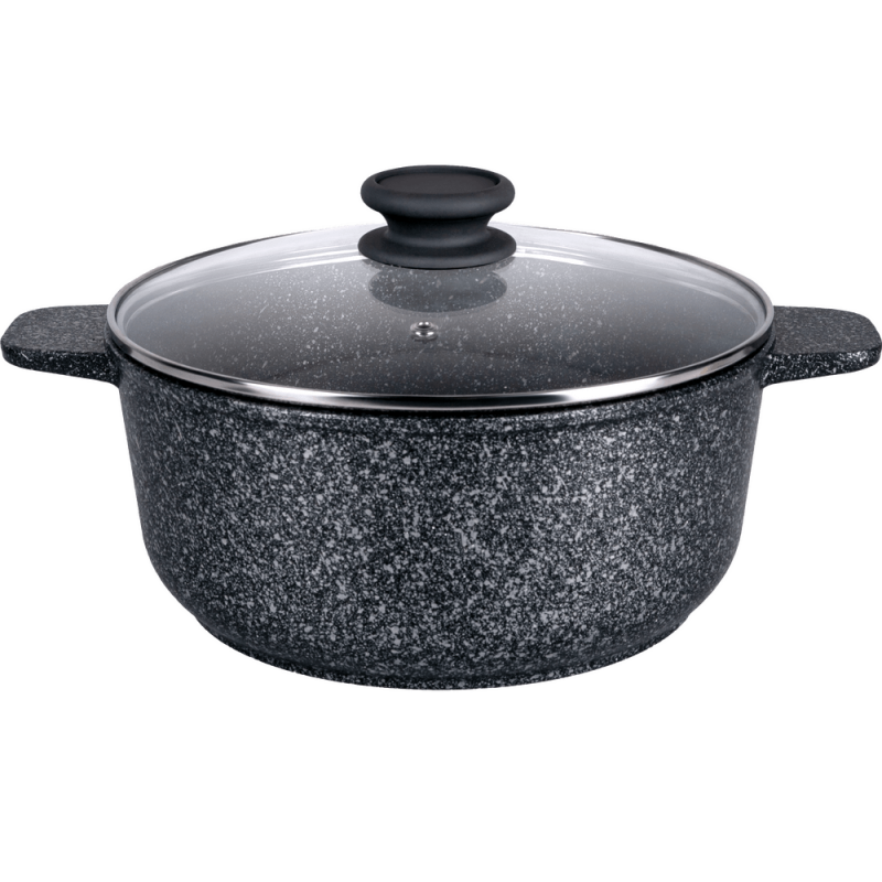 Кастрюля MAUNFELD GRETA MF24GRTT01CR из литого алюминия со стеклянной крышкой, 24 см, 4 л